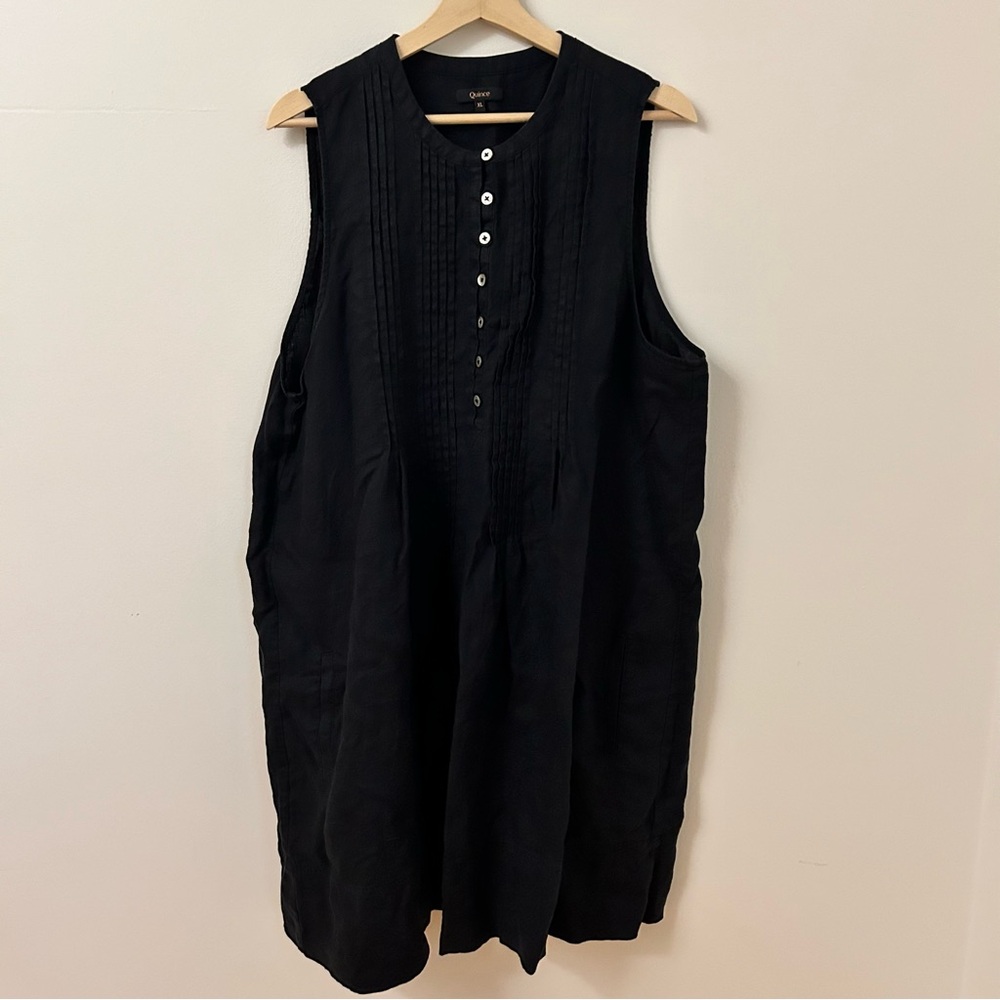 Quince Black Sleeveless Dress